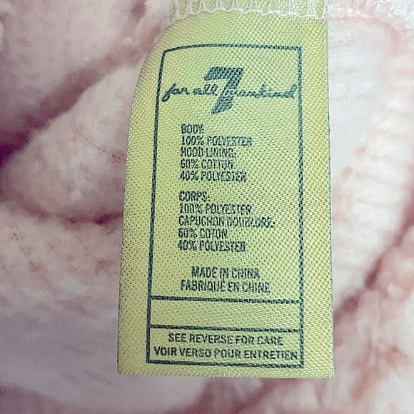 7 for All Mankind Infant Girl Sherpa Coat - Picture 6 of 6